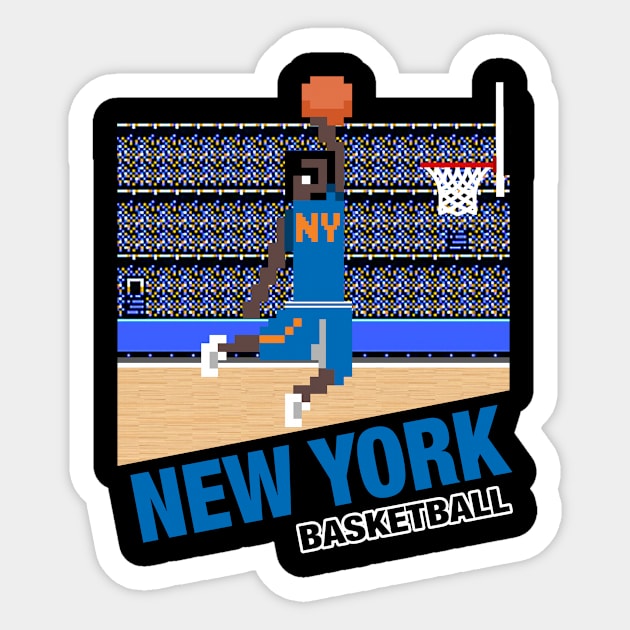 New York Basketball 8 bit pixel art cartridge design Sticker by MulletHappens